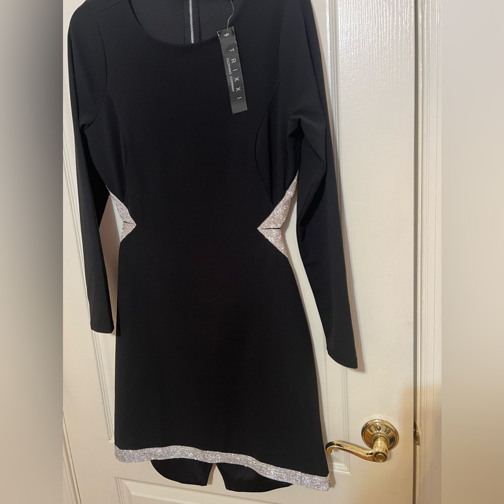 NWT Courageous cocktail dress with sequence & cut out on sides & back Size XL